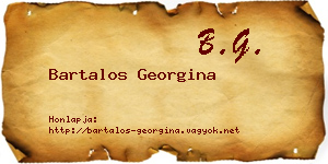 Bartalos Georgina névjegykártya